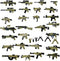 Military Weapons Pack, Military Toy Gun Set for Classic Building Blocks, 33