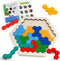 Skrtuan Wooden Blocks Puzzle for Kid Adults Brain Teaser Hexagon Puzzles Games