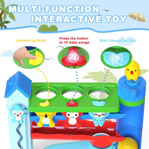 Hammer 1-2 6-9,9-12,12-18,18-24+ Ussybaby Toddler Musical Toys, Light-Up Baby Musical Toy for Year Old Boys