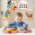 59Pcs Set 2 3 4 5 6 Kids Tool Toy for Boys - Montessori STEM Wooden Play Tool Box Kit with Electric Drill with Types