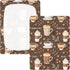 CZXW 52" 28" Coffees Pattern Crib Sheets Fitted x Natural Cotton Soft & Breathable for Baby Crib Mattress