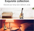 Wooden Miniature Guitar with Stand and Case, 5.9in Black Mini Guitar Model for Home Decor