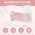 Set, 18 Inch Pithfor Wooden Baby Doll Crib Baby Doll Bed Toys for Dolls, with Bedding and Canopy, Baby Doll Furniture