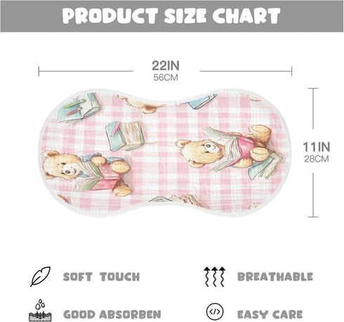 YEGAME Set 1 11 22 Inch Muslin Baby Burp Cloths of - Cute Bear Super Absorbent Cotton Burping Rags Soft Baby Washcloths