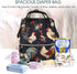 HCBPWVQA Backpack Daypacks Backpack Mommy French Roosters Diaper Bag with Changing Pad and Pacifier Holder