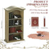 36 1:12 1 Bookcase,4 Pcs Scale Miniatures Dollhouse Books and Wooden Floors Furniture Display Bookshelf Cabinet Mini
