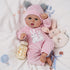 BABESIDE 2 Pcs Reborn Baby Doll Clothes with Hat for 17-22 Inch Baby Dolls, Cute Bunny Pattern Outfits
