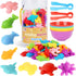AMOR PRESENT 64PCS Counting Animals for Toddlers, Ocean Animal Matching Game Montessori Educational Toys