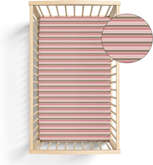 KicKee Print Fitted Baby Crib Sheet, Lovable Prints for Crib Mattress, Crafted from Viscose from Bamboo for Ultra Soft