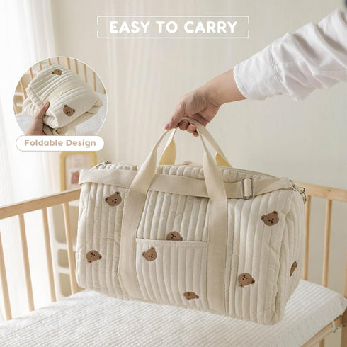 SONARIN Mummy Large Capacity Embroidery Diaper Bag Tote,Lightweight Travel Duffel Bag Messenger Bag Nappy Changing Bag