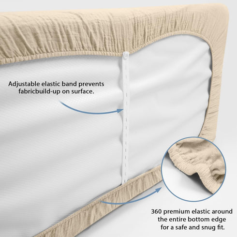 SNOOZYNEST 3 Pack 16" 32" Muslin Changing Pad Cover, Solid Changing Table Pad Cover, Soft Breathable Double Layer Boho
