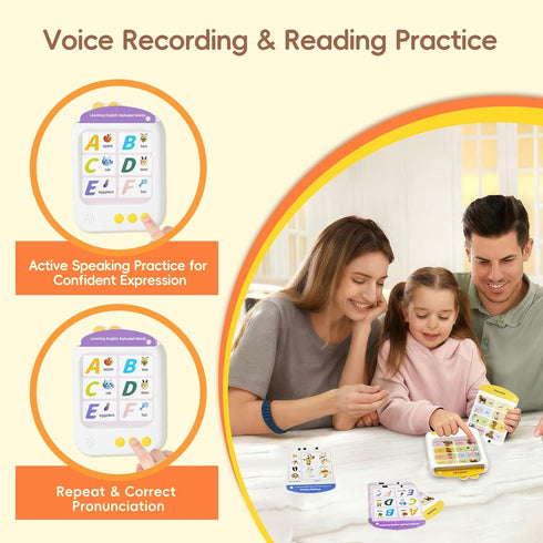 MING XIAO 700+ 3, 4, 5, 6 Talking Flash Cards, Montessori Learning Toy with Words, Built-in Stories & Songs Educational