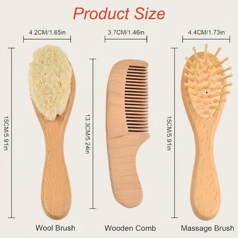 BMVDDFF Set, Personalized Baby Brush and Comb Custom Name Hair Brushes for Newborns Girls Boys, Toddler Baby Grooming