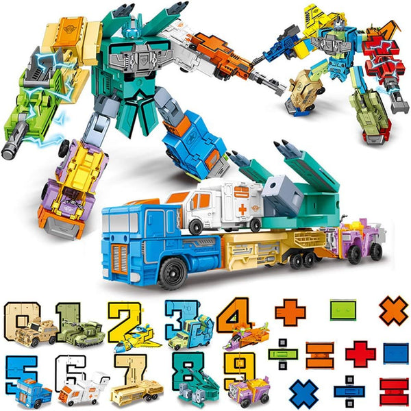 Cyeah Number Robot Math Toys for Kids, 20 Pieces Educational Mathematical Toys