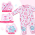 2 17-22 Inch Set BABESIDE Pcs Reborn Babys Doll Clothes for Baby Dolls, Pink Cat Pattern Reborn Baby Dolls Accessories