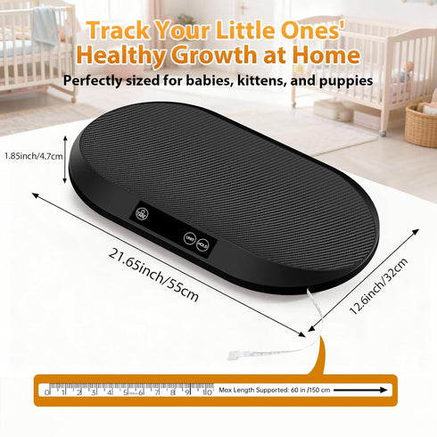 RAOYAN 88lb 0.1oz 60" 5 Baby Scale, Max / Accuracy Baby Scales for Weighing with Auto Hold & Tare, Built-in Tape