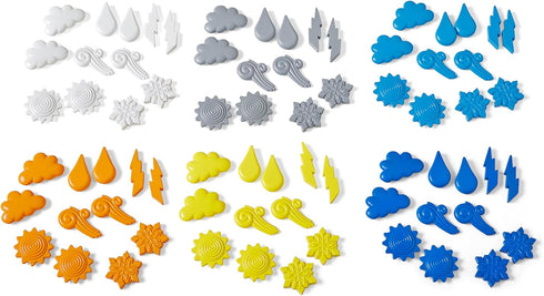 hand2mind Explore The Weather Counters - Weather Toys, Meteorology for Kids, Math Counters, Montessori Materials