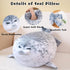 Chubby Blob Seal Pillow, Cute Seal Plush with 4 Baby Seal Plushies, Soft Cotton Stuffed Animals for Kids