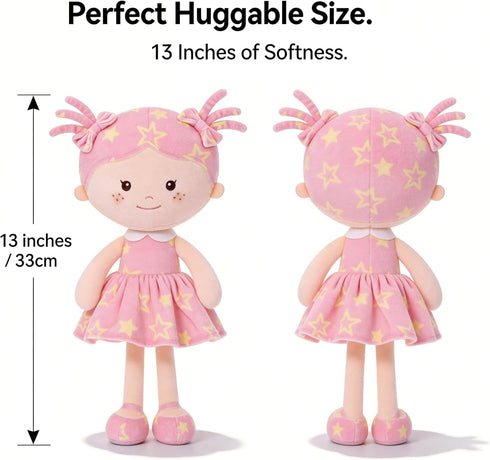 14" Onetoo First Baby Doll Plush Baby Girls Dolls Rag Doll Soft Baby Doll for Girls Sleeping Cuddle Buddy Doll Wear