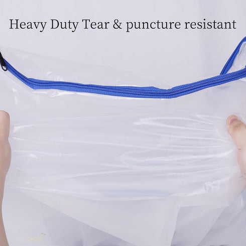 1 Pack 3Mil Crib Mattress Storage Bag with Zipper, Plastic Waterproof Crib Mattress Bag for Moving