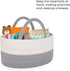 Oliver & Emilia Diaper Caddy - Portable Woven Baby Organizer Basket w/Handle, Nursery Changing Caddies & Dividers