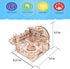 AIJUYE 3D 159pc 4 4hr 14+ Wooden Puzzles for Adults Marble Run Kit - Steel Marbles Build Mechanical Maze Model STEM