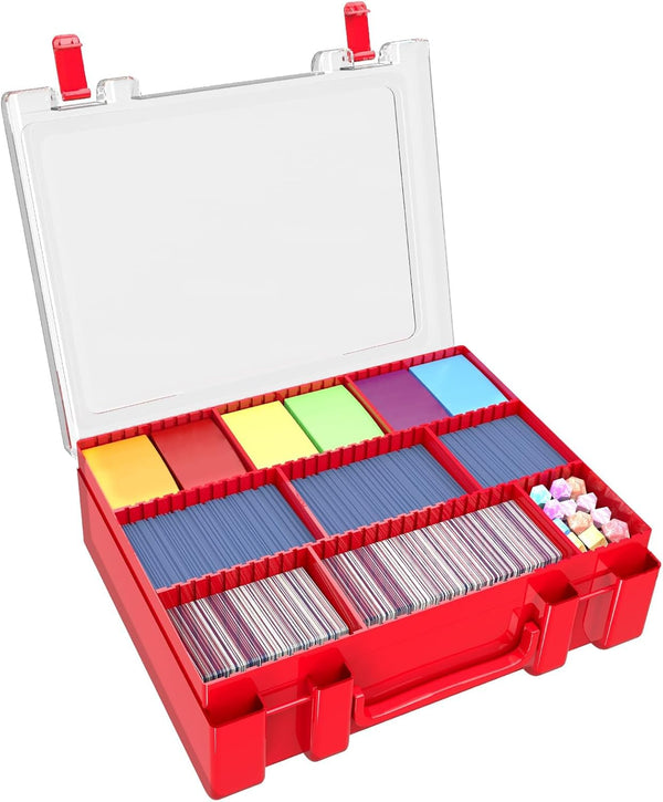 FULLCASE Trading Card Storage, 2400+ Sports Cards Game Deck Box Holder Organizer