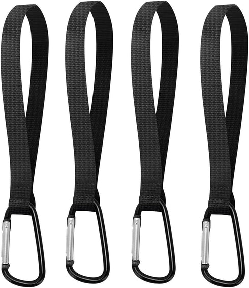 NUEAYMS Set 4 of Nylon Hooks for Baby Carrier and Pet Walker Multipurpose Carabiner Clip for Bicycle and Shopping Cart