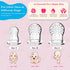 2 Pack, 4M+, Frozen Baby Fruit Feeder Pacifier Silicone Baby Food Feeder, Pink Bunny Feeder for Babies Fruit Feeder