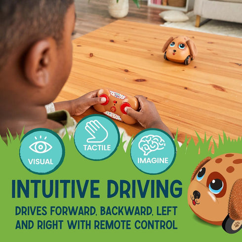 Poko Petz Remote Control Car for Toddlers - Light Up Dog Toys, Singing, Talking Preschool Toys