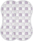 decor gift 4 Pack 22x11in Cotton Burp Cloths Muslin Good Absorbent? Purple Check Pattern washcloths for Unisex Babies