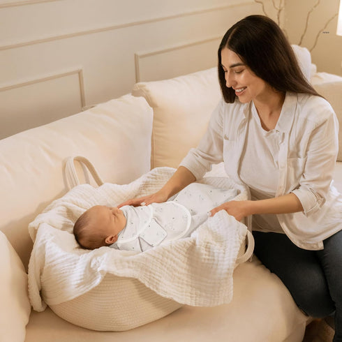 3-Pack 0-3 Sweety Fox Organic Baby Swaddles - Swaddles for Newborns, Infant Months, Baby Girls, Boys, Soft & Snug