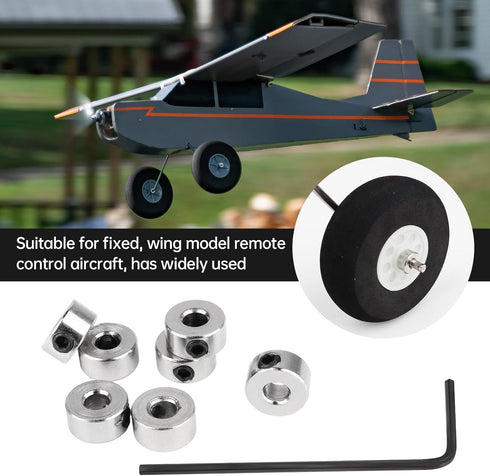 15pcs 1/8" Set 8x3.1mm 0.31"x 0.12" Hobbypark Plated Landing Gear Stopper Wheel Collar / RC Airplane Replacement