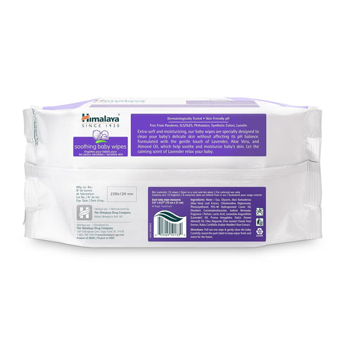 Himalaya Soothing Baby Calming Wipes for Soft, Clean, Sensitive Skin, 72 Wipes (6 Pack)