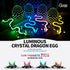 2026 4pcs 3D 3D Easter Gifts for Kids Printed Dragon Egg Glow in The Dark,Cool Crystal Dragon Toys, Print Dinosaur