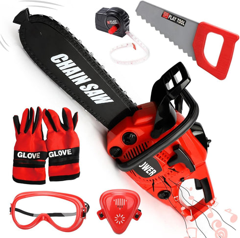 TOY Life Toy Chainsaw Kids Tool Set with Gloves Toddler Pretend Play