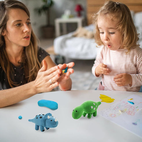 vidabita Air Dry Clay Dinosaur Crafts Kit - Build 4 Dinosaurs with Air Dry Modeling Clay