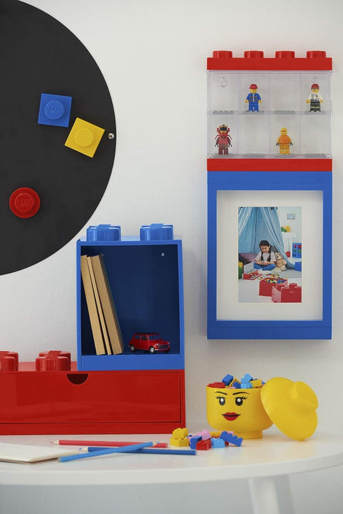 LEGO STORAGE HEAD (MINI) - GIRL, Polypropylene Storage Box with Lid for Kids' Toy Storage