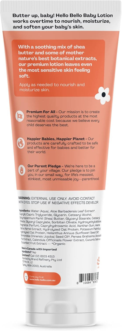 8.5 oz Hello Bello Premium Baby Lotion, Gentle Hypoallergenic Vegan Formula to Nourish and Moisturize, Sweet Cream