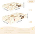 CZXW 52" 28" Netural Hens Crib Sheets Fitted x Natural Cotton Soft & Breathable for Baby Crib Mattress