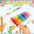 LovesTown Wooden Xylophone for Kids, Musical Toy with 2 Child Safe Mallets, 8 Diatonic Keys for Toddlers