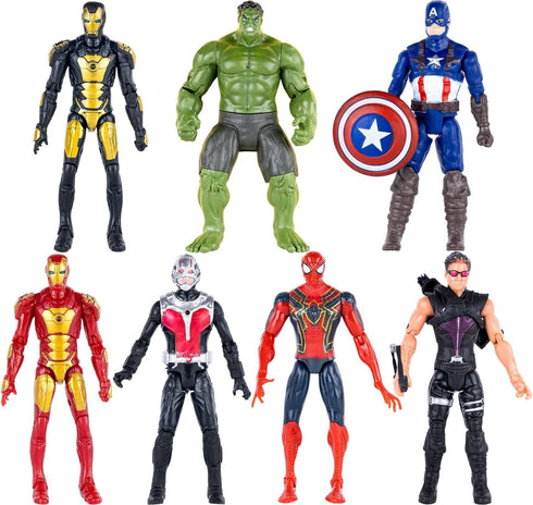 14 pcs Superhero Action Figures Set, 6.5-inch Collectible Models, Exclusive Toys for Kids