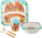 5-Piece Kids Dinnerware Set, Western Cowboys Themed Utensils, Bamboo Fiber Plate, Bowl & Cup, Toddler Safe