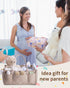 CEI-CEI Baby Diaper Caddy Organizer with Handle, Large Portable Nursery Storage Basket for Newborn Essentials, Changing