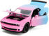 Pink Slips 1:24 2015 Dodge Challenger SRT Hellcat Die-Cast Car, Light Blue/Pink