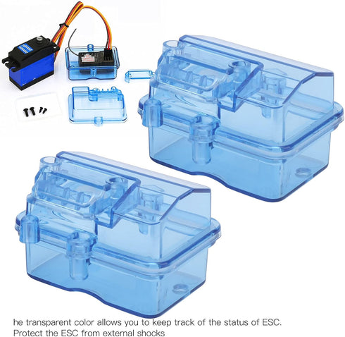 Alomejor 2 Sets Waterproof Receiving Box for RC Car Boat, RC Receiver Protector