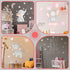 Outus 7 Pcs Dream Big Little One Elephant Nursery Wall Stickers Wall Decor Baby Room Moon Hot Air Balloon Pink Grey