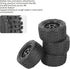 Alomejor 4 Pack RC Truck Tires, Universal Rubber Wheels for 1/14, 1/16, and 1/18 Scale Models