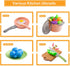 35Pcs Kids Kitchen Toy Accessories, Toddler Pretend Cooking Playset with Pots, Pans, and Food Set
