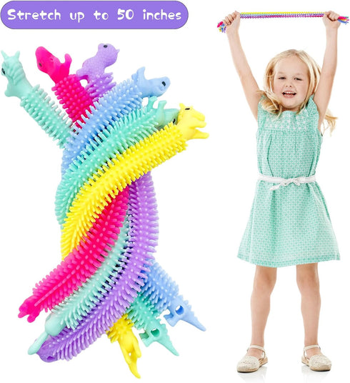 30 PCS Stretchy Fidget Toy, Sensory Fidget Worm Stretch Toys, Multicolor Stretchy Strings for Stress Relief, Party